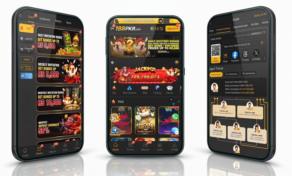 188pkr game home dashboard showing card games and color prediction
