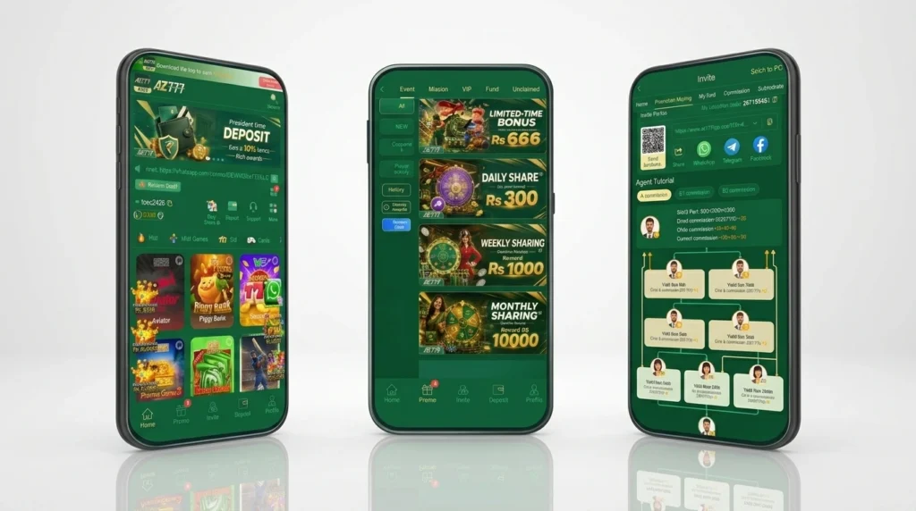 AZ777 game screens