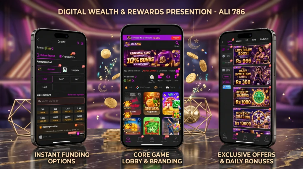 Dragon Tiger and Crash mini-games inside the Ali786 earning app.